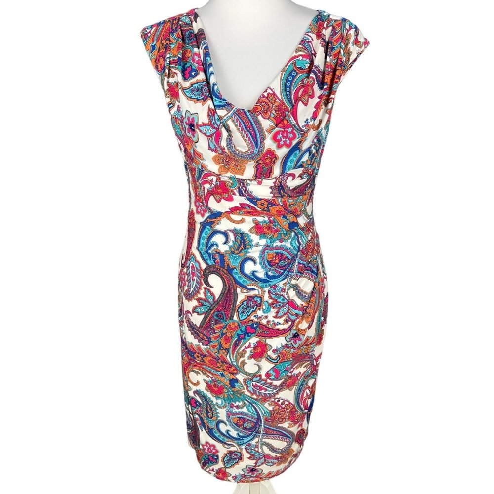 Lauren Ralph Lauren Sheath Paisley Sleeveless Dress Size 6